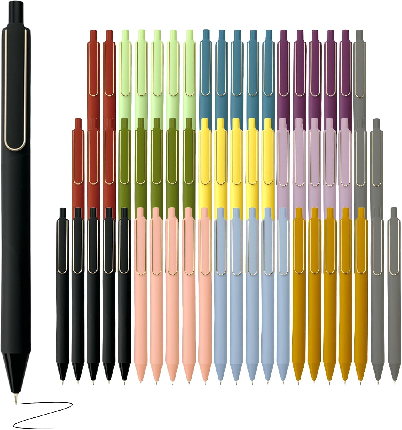 60-Piece Fine Tip Black Gel Pen Set