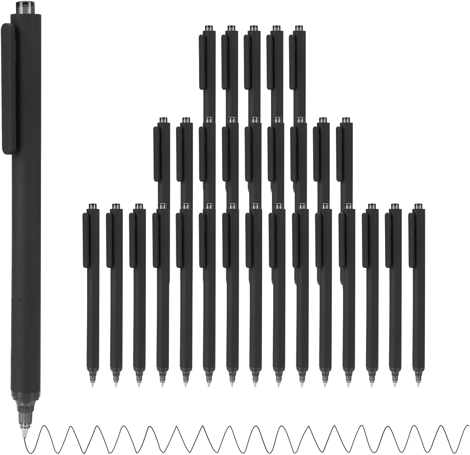 30-Pack 1.0 mm Black Click Pens