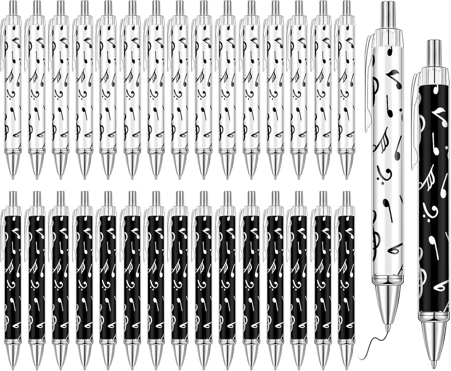 Black Ink Musical Note Pen Set
