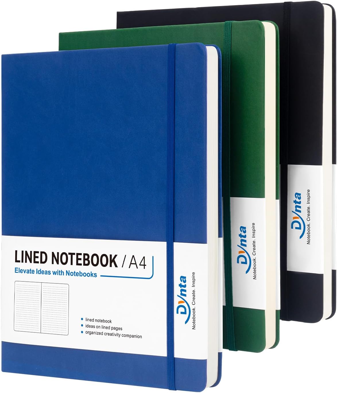3-Pack Lined Hardcover Journals
