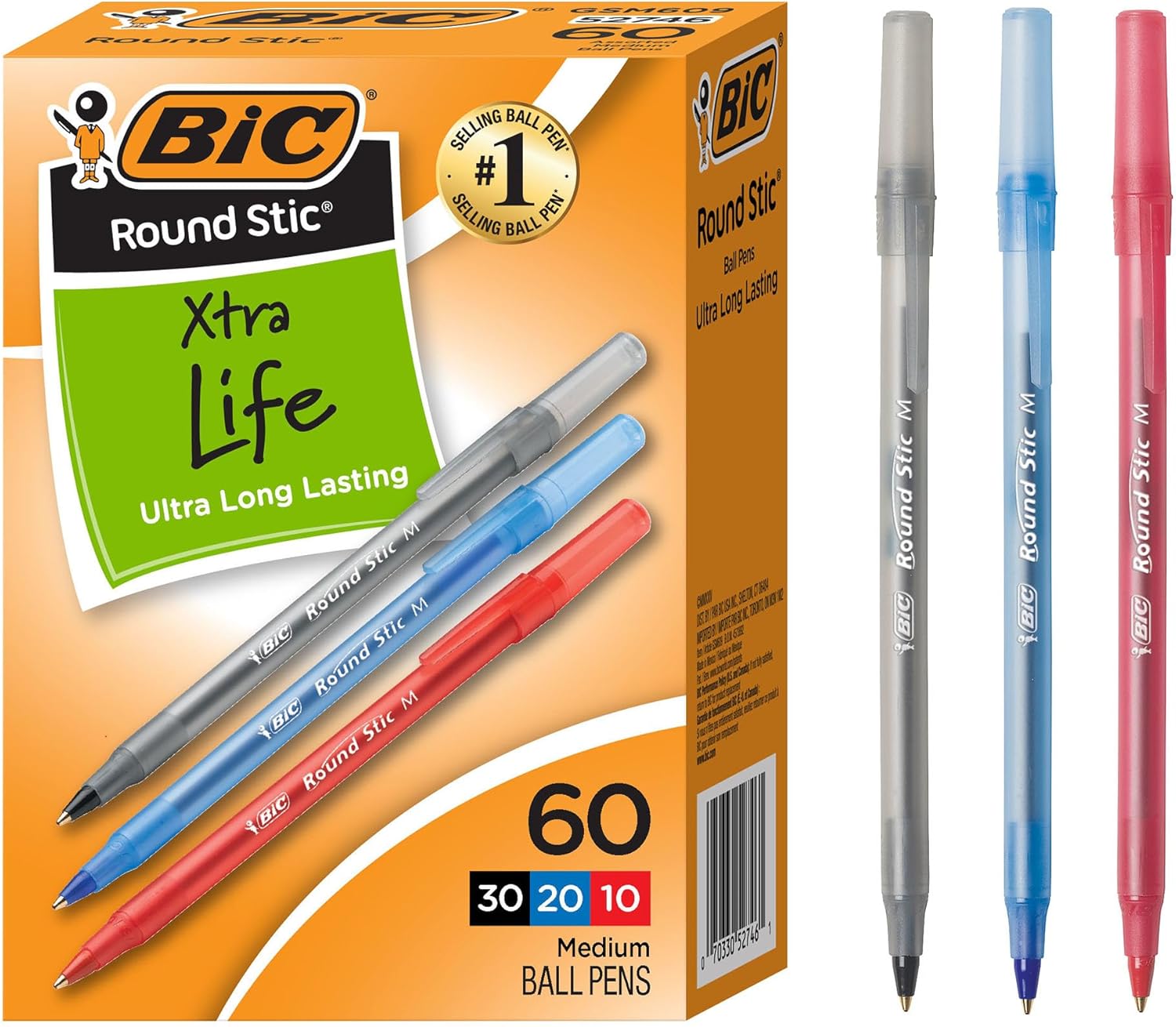 60-Piece Ballpoint Pens Assorted Ink